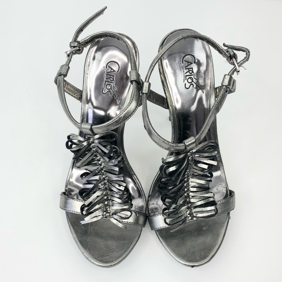 Talons Carlos By Carlos Santana - Argent - Taille US 8 - Occasion En Bon état